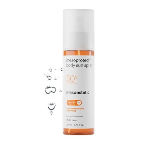 mesoprotech_body_sun_spray_primario_textura.jpeg Mesoestetic - Mesoprotech Body Sun Spray